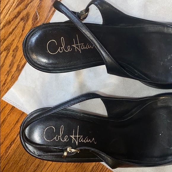 Cole Hann slingback platform peep toe heels - Picture 6 of 6